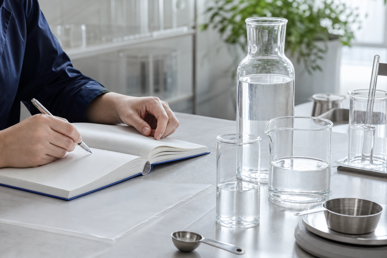 A calm nutrition research workspace